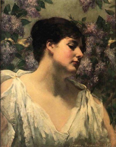 Under the Lilacs by James Carroll Beckwith
